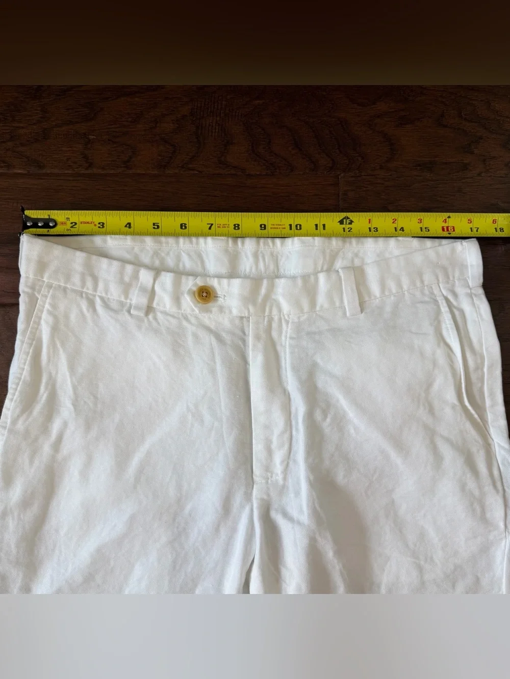 Brooks Brothers Milano Pants Baird Mcnutt Irish Linen Blend White 34x30